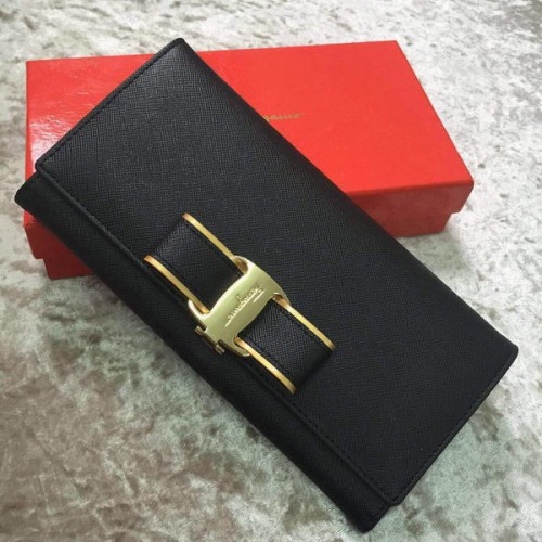 Ferragamo Portefeuille Continental Cuir De Veau SF30200 Noir