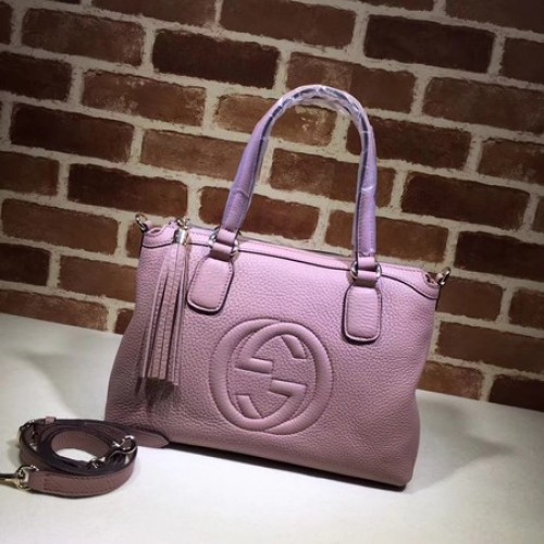 Gucci Sac à main Soho en cuir de veau 308362 Rose