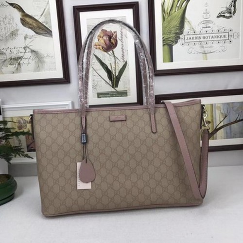 Gucci GG Supreme Sac fourre-tout en toile 353437 Rose