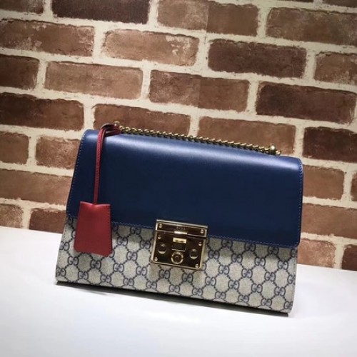 Gucci Padlock Medium GG Sac à bandoulière 409486 Bleu