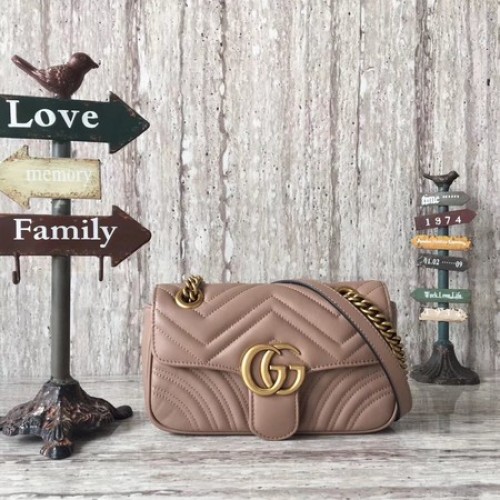 Gucci GG Marmont matelasse Mini Sac 446744 Abricot