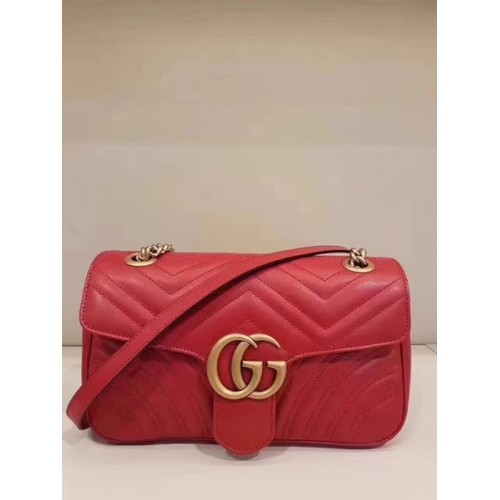 Gucci GG Marmont matelasse Mini Sac 446744 Rouge