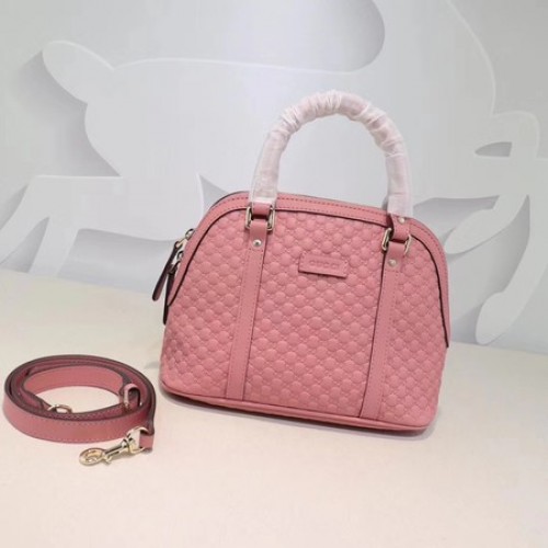 Gucci Signature Sac à main en cuir 449654 Rose