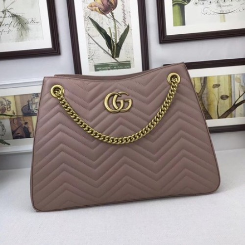 Gucci GG Marmont Medium Matelasse Sac à bandoulière 453569 Rose