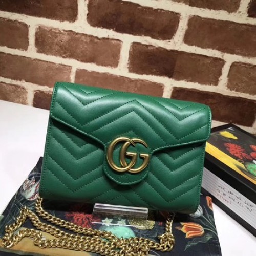 Gucci GG Marmont Matelasse mini sac 474575 vert