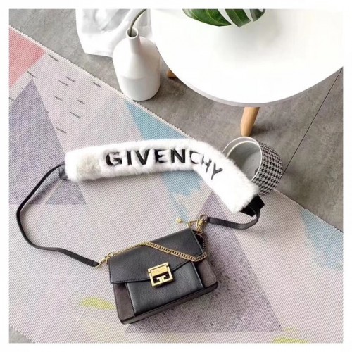 GIVENCHY GV3 sac bandoulière en cuir et suède 9989 noir