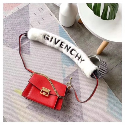GIVENCHY GV3 sac bandoulière en cuir et suède 9989 rouge