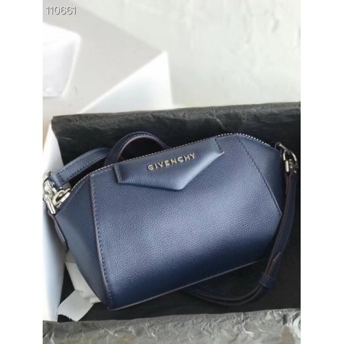 GIVENCHY Original Sac à bandoulière en cuir 1870 bleu foncé