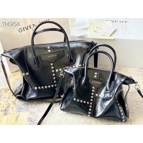 GIVENCHY Sac à bandoulière en cuir d'origine A63188 noir