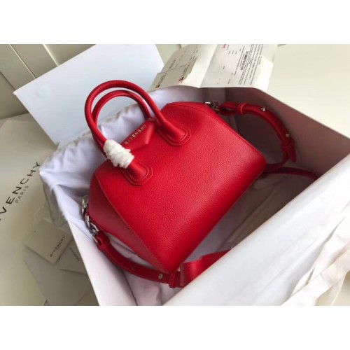 Givenchy Sac Antigona en cuir de veau grainé BB0511 rouge