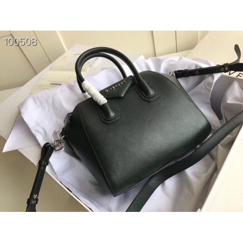 Givenchy Cuir de veau grainé Petit sac Antigona BB0511 Vert noirâtre