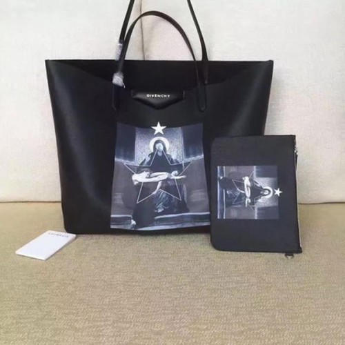 Grand sac cabas imprimé Givenchy G6598F Noir