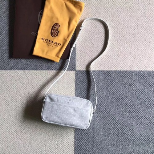 Goyard Sac à bandoulière en cuir de veau 6788 Blanc