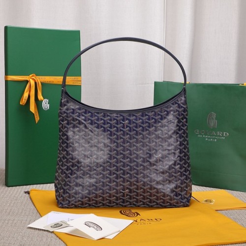 Goyard Sac hobo en cuir de veau G9983 bleu foncé