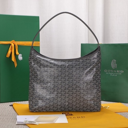 Goyard Sac hobo en cuir de vachette G9983 gris