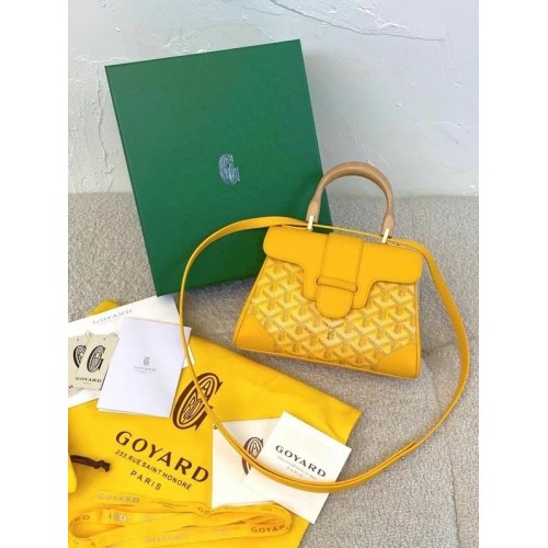 Goyard Cuir de veau saigon mini sac fourre-tout 9955 jaune