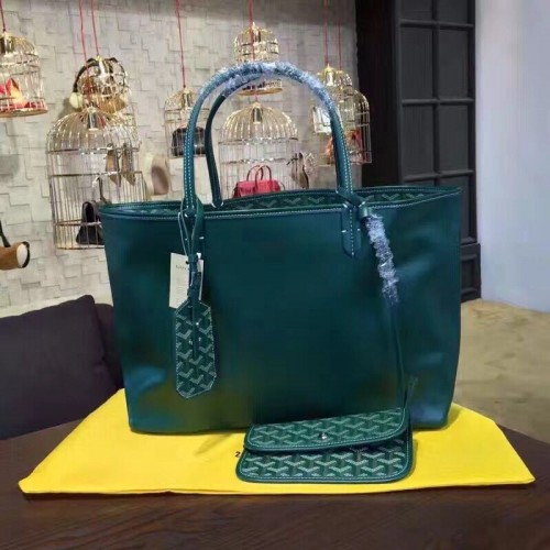 Goyard Y Doodling Sac Cabas En Cuir De Veau 7901 Vert