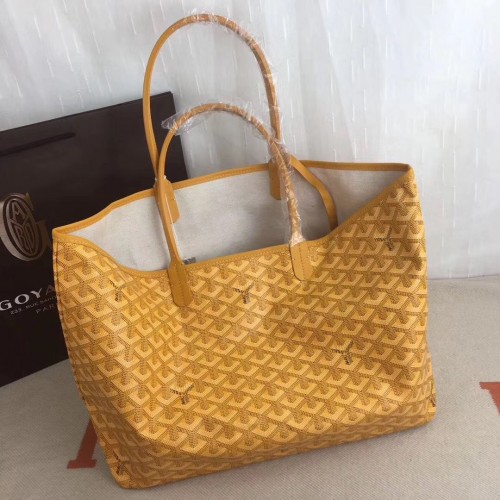 Goyard Y Doodling Sac cabas en cuir de veau 7902 Jaune