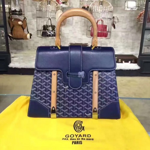 Goyard Y Doodling Sac fourre-tout en cuir de veau 9956 bleu