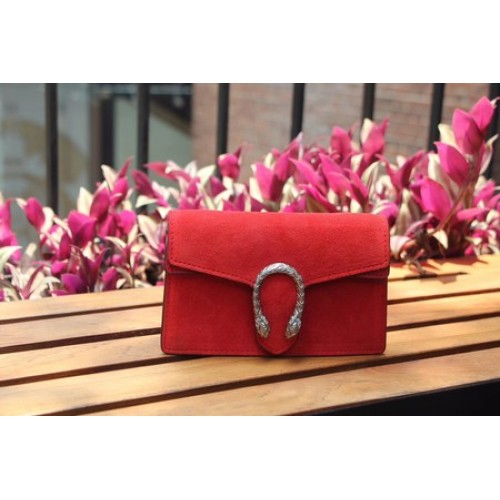 Gucci Dionysus Suede Super mini Bbag avec Cristaux 476432 Rouge