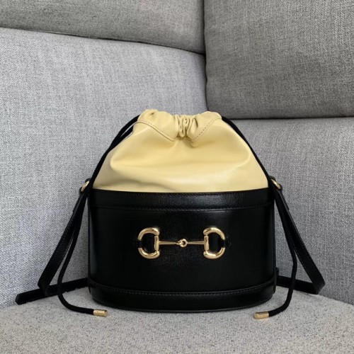 Gucci 1955 Horsebit sac seau 602118 noir&crème