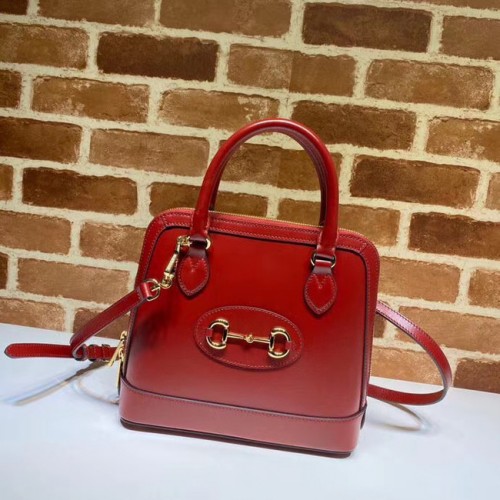 Gucci 1955 Horsebit petit sac à poignée supérieure 621220 rouge