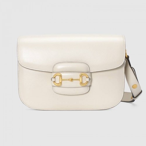 Gucci 1955 sac à bandoulière en cuir 602204 blanc