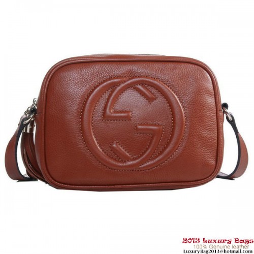 Gucci 308364 Sac Disco en Cuir Marron Soho