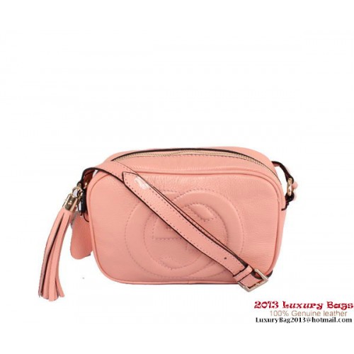 Gucci 308364 Sac Disco en Cuir de Veau Soho Rose