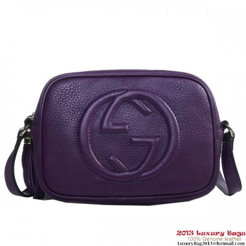 Gucci 308364 Sac Disco en Cuir Violet Soho