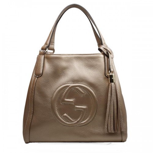 Gucci 336751 Sac à bandoulière en cuir doré Soho