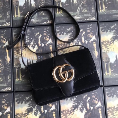 Gucci Arli petit sac à bandoulière 550129 daim noir