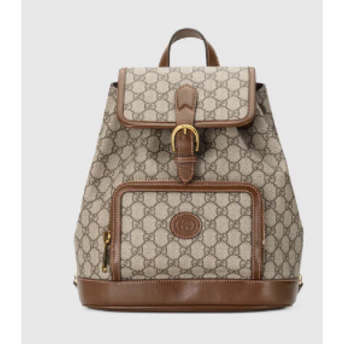 Gucci Sac à dos avec Interlocking G 674147 Marron