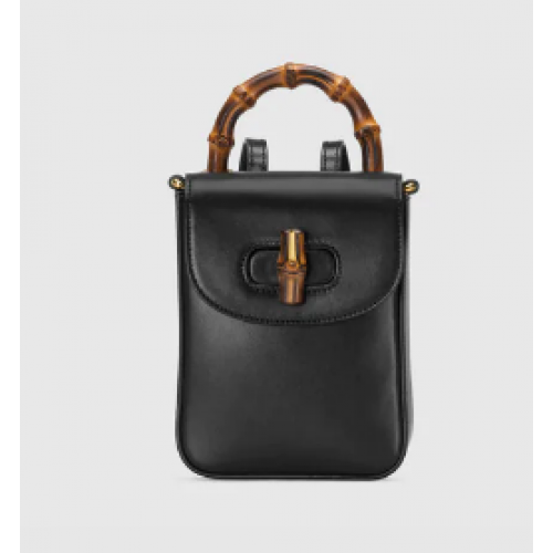 Gucci Bamboo mini sac à main 702106 noir