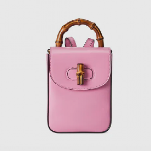 Gucci Bamboo mini sac à main 702106 rose