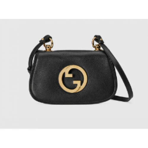 Gucci Blondie Original sac à bandoulière en cuir 698643 noir