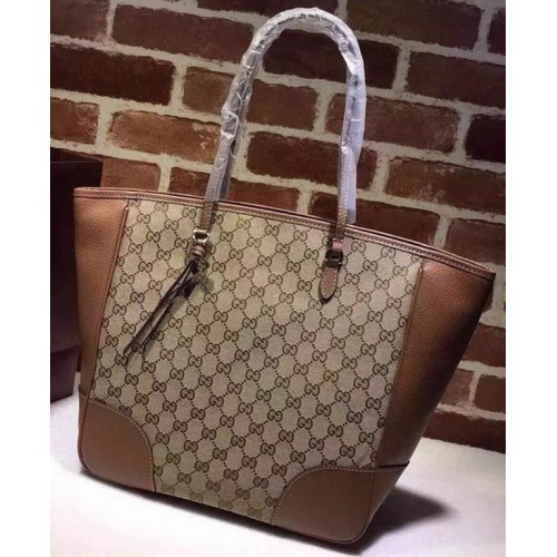 Gucci Bree Original GG Canvas Tote Bag 323671 Abricot