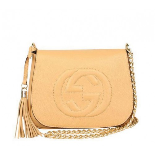 Pochette rigide en cuir de veau Gucci Broadway 323191 Beige
