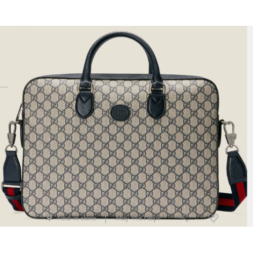 Gucci Business case avec Interlocking G 674140 Bleu