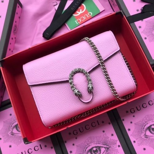 Gucci Sac à bandoulière en cuir de veau 401231 Rose