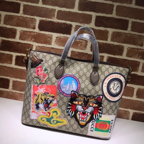 Gucci Sac fourre-tout en toile 474085 marron