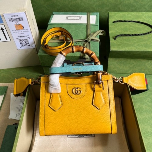 Gucci mini sac fourre-tout Diana 702732 jaune