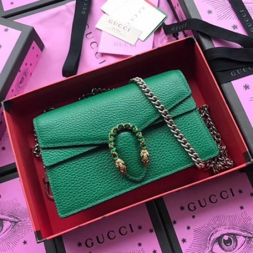 Gucci Dionysus Sac à bandoulière en cuir de veau 476430 Vert