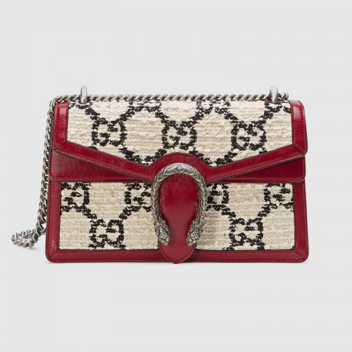 Gucci Dionysus GG Original Sac à bandoulière en tweed 400249 blanc