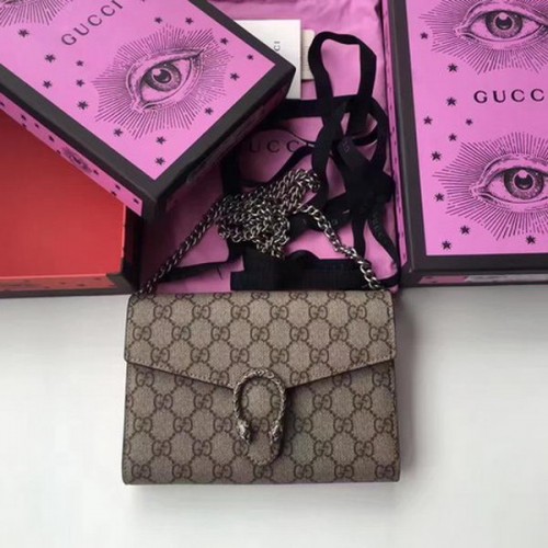 Gucci Dionysus GG Supreme Sac à bandoulière 401231 Abricot&rouge
