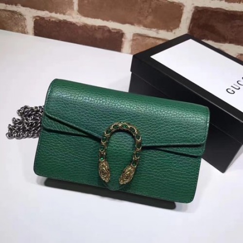 Gucci Dionysus Super mini sac en cuir 476432 Vert