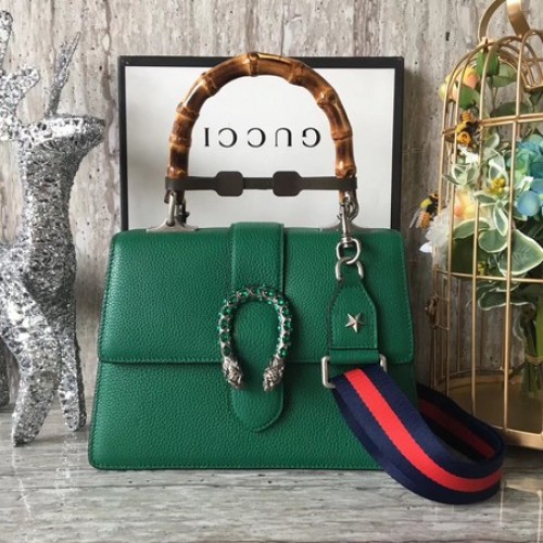Gucci Dionysus Sac à poignée supérieure en cuir 448075 Vert