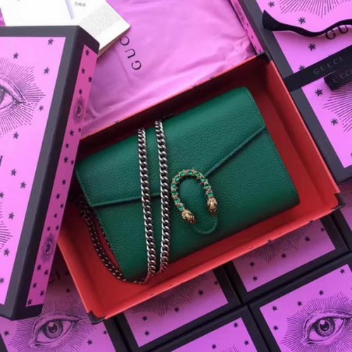 Gucci Dionysus Mini sac à chaîne en cuir 401231 Vert