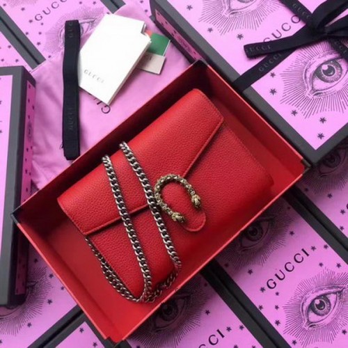Gucci Dionysus Mini sac à chaîne en cuir 401231 Rouge