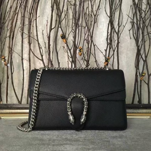 Gucci Dionysus Lichee Pattern Sac à bandoulière moyen 400249 Noir